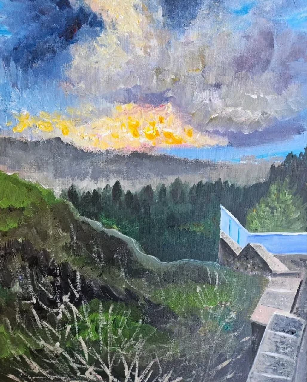 שקיעה בעיר פסגת זאב