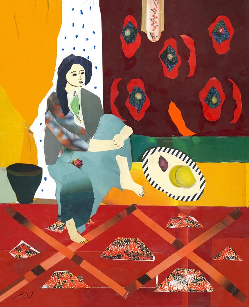 אישה על שטיח