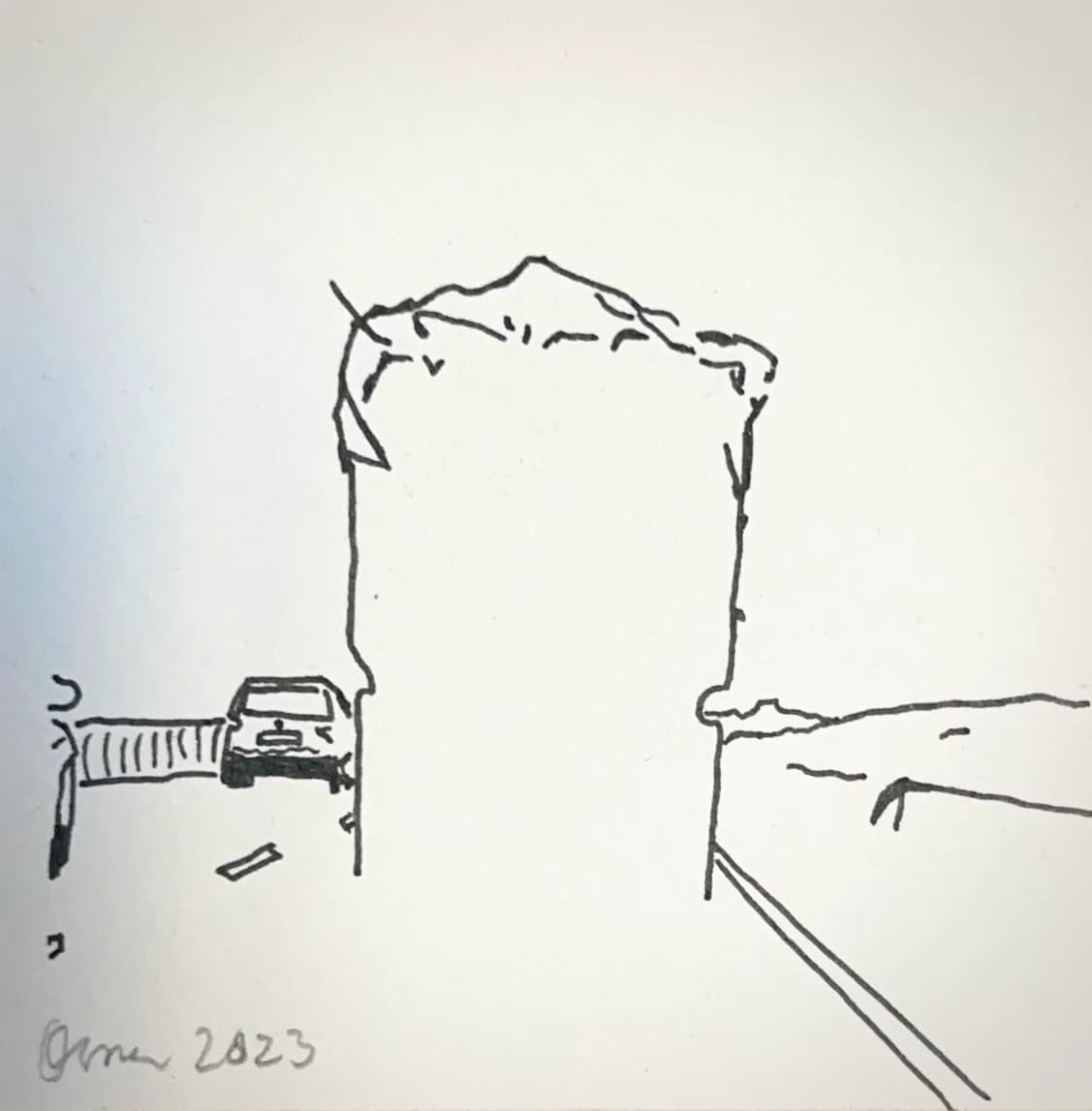 לעצור מאחורי משאית נוסעת