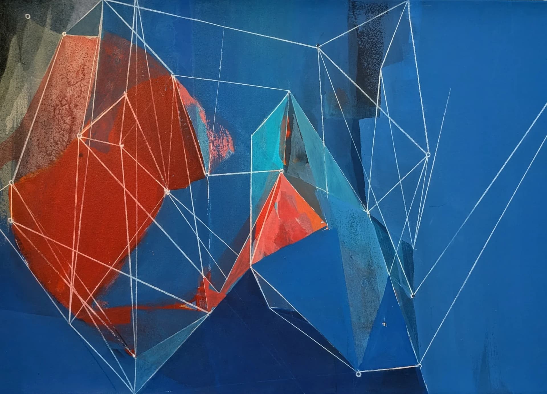 Crystal Constellation in Red and Blue