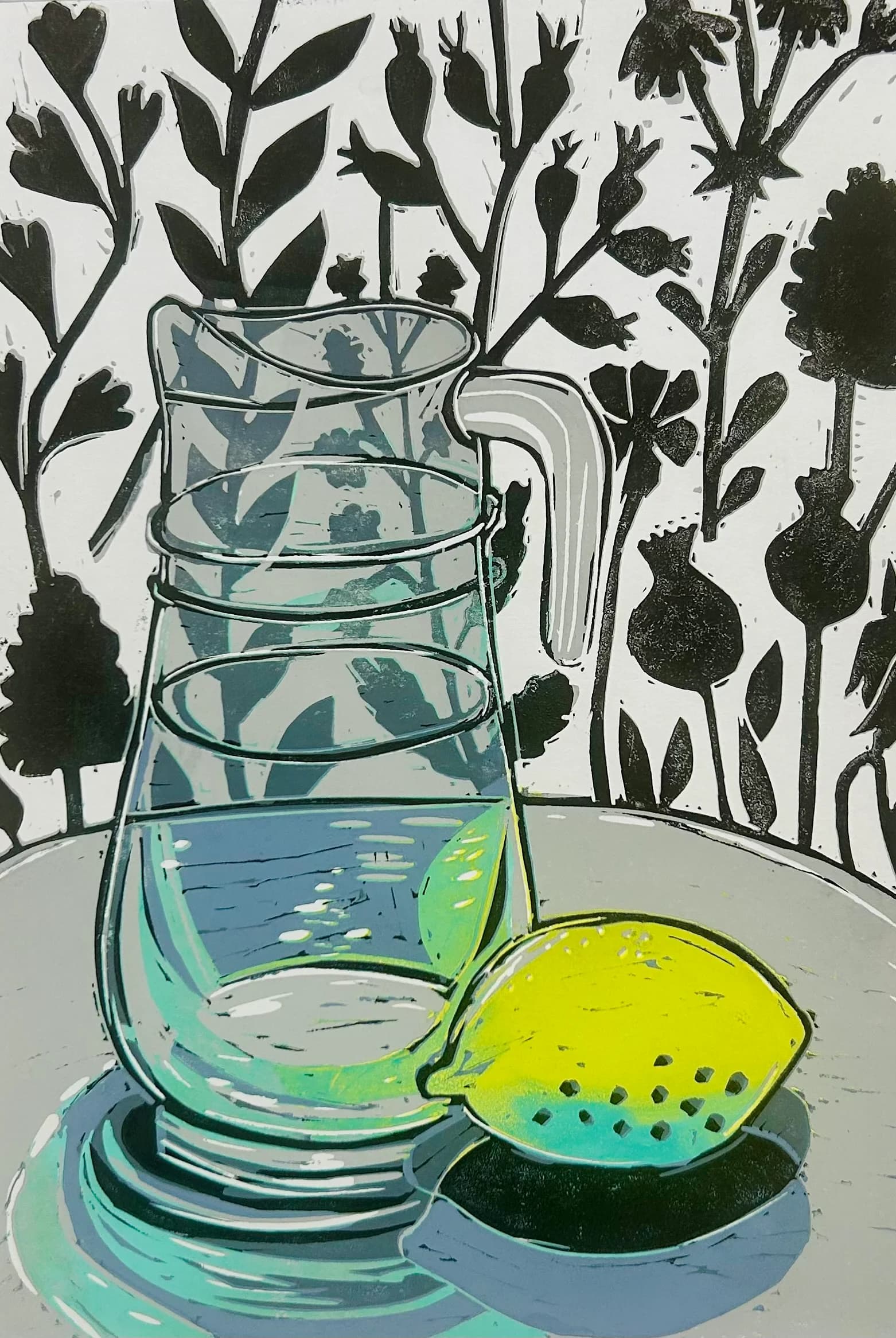 Still life with Vase and lemon