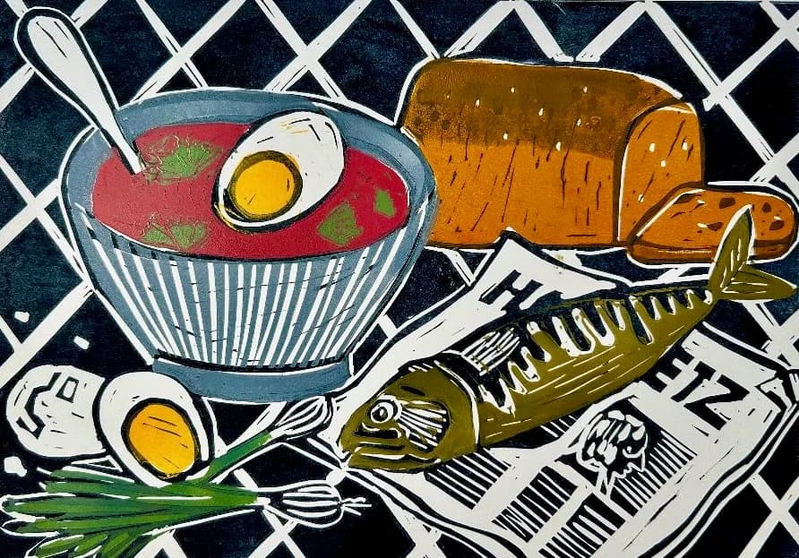 Summer Still life with cold soup