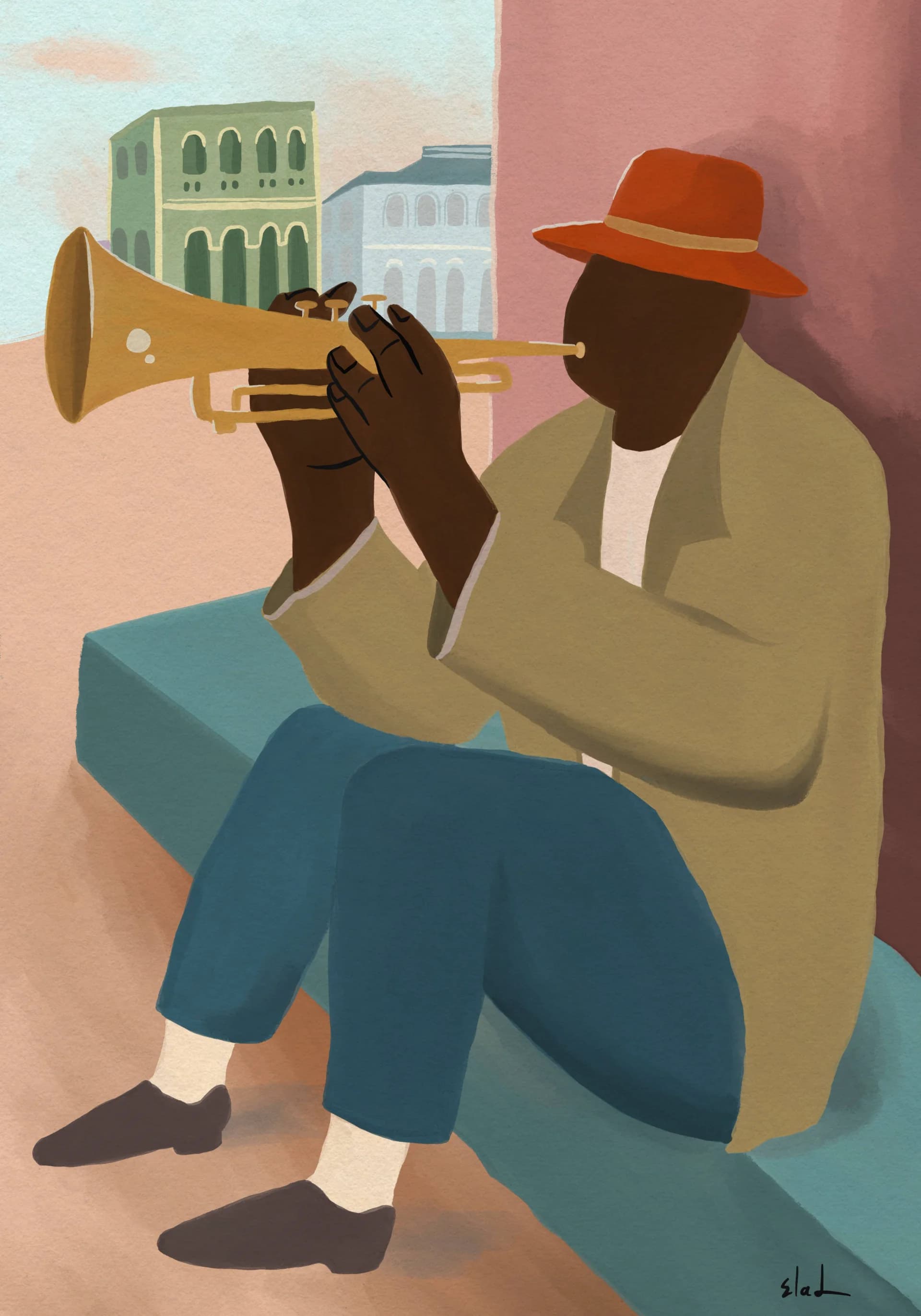 The trumpet player