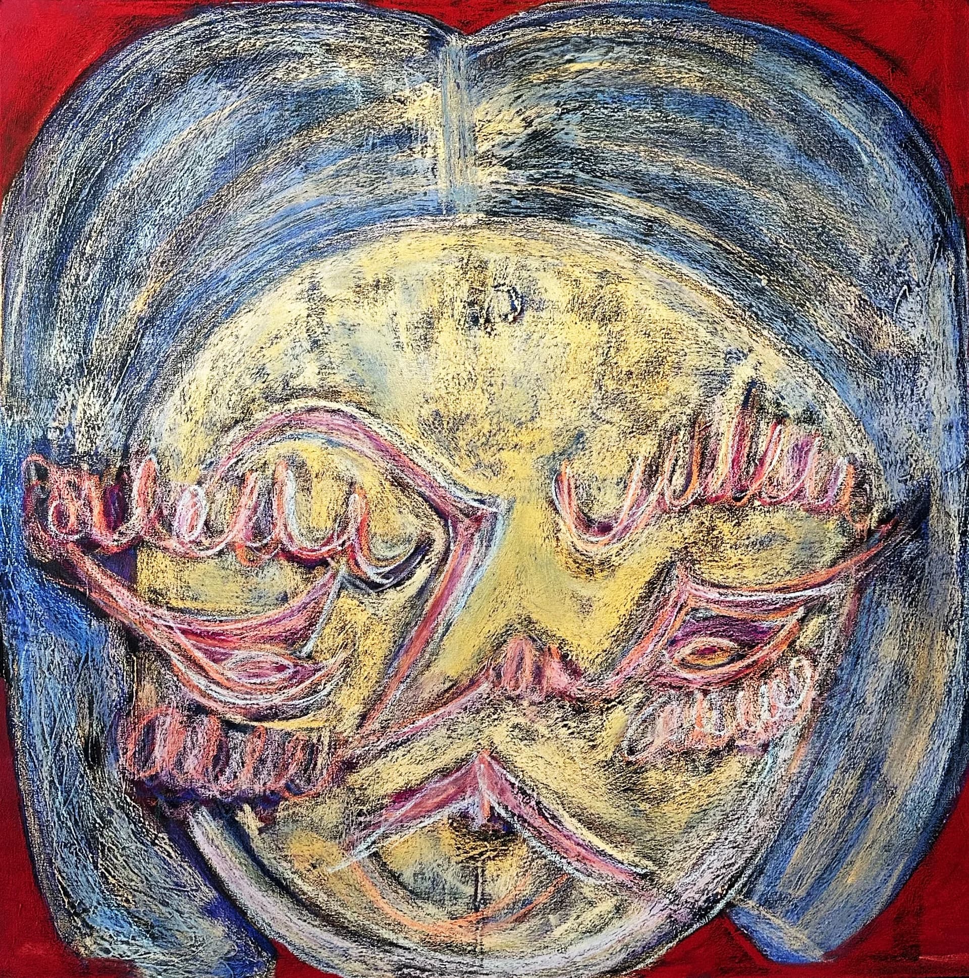 A shoeless child on a swing