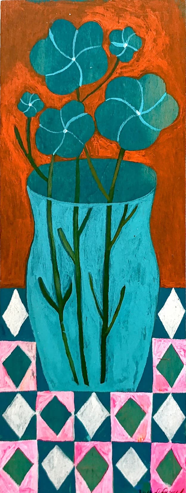 Orange flowers in a vase