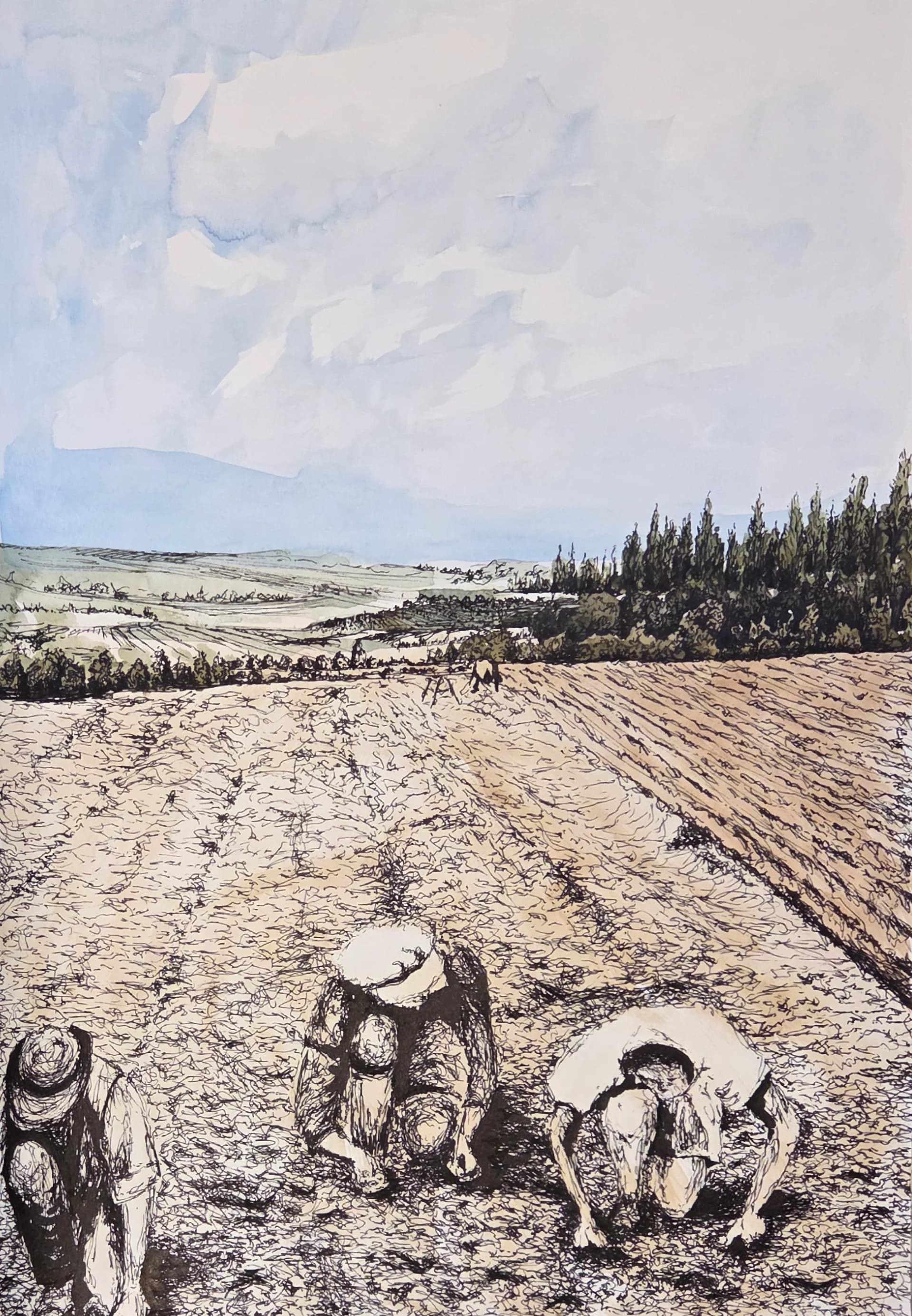 Working Youth in the Field, Shiller Group 1940