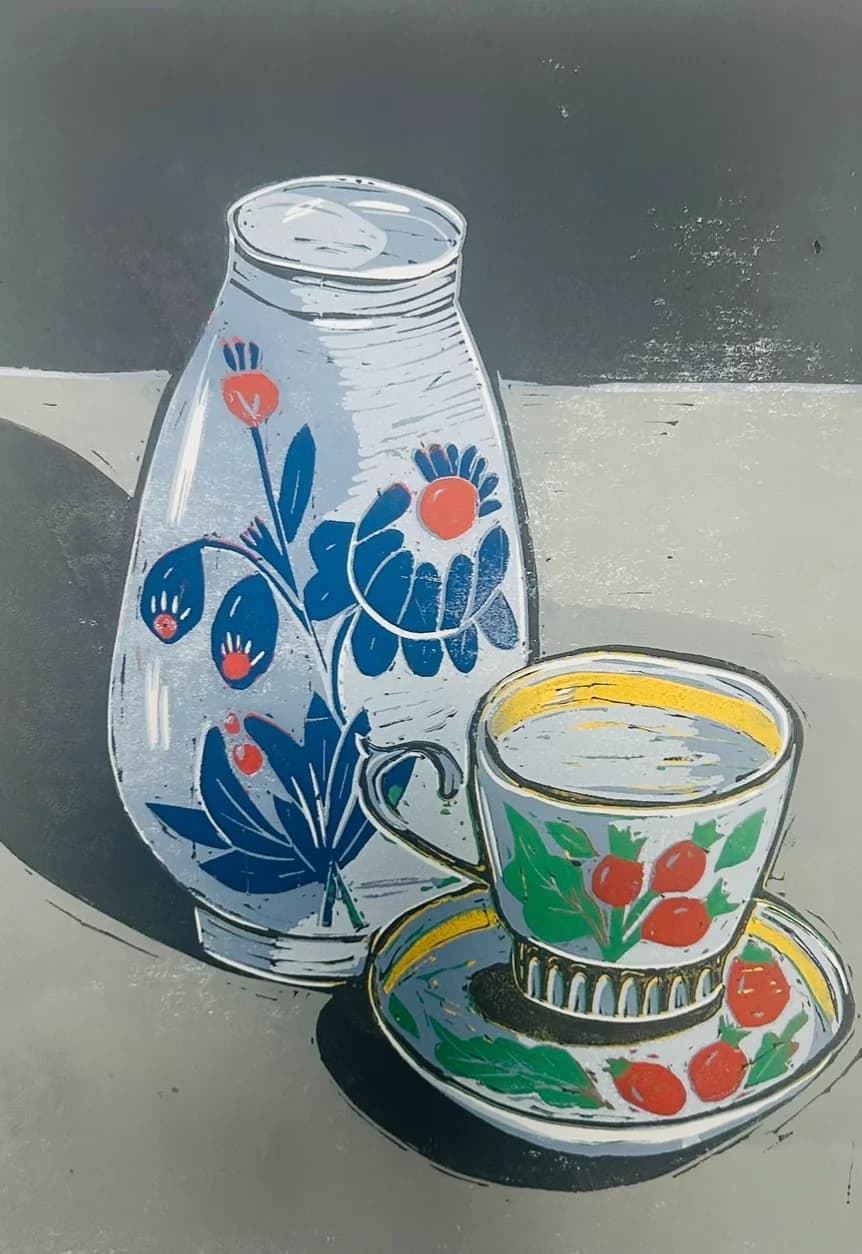 Vintage Vase and Cup