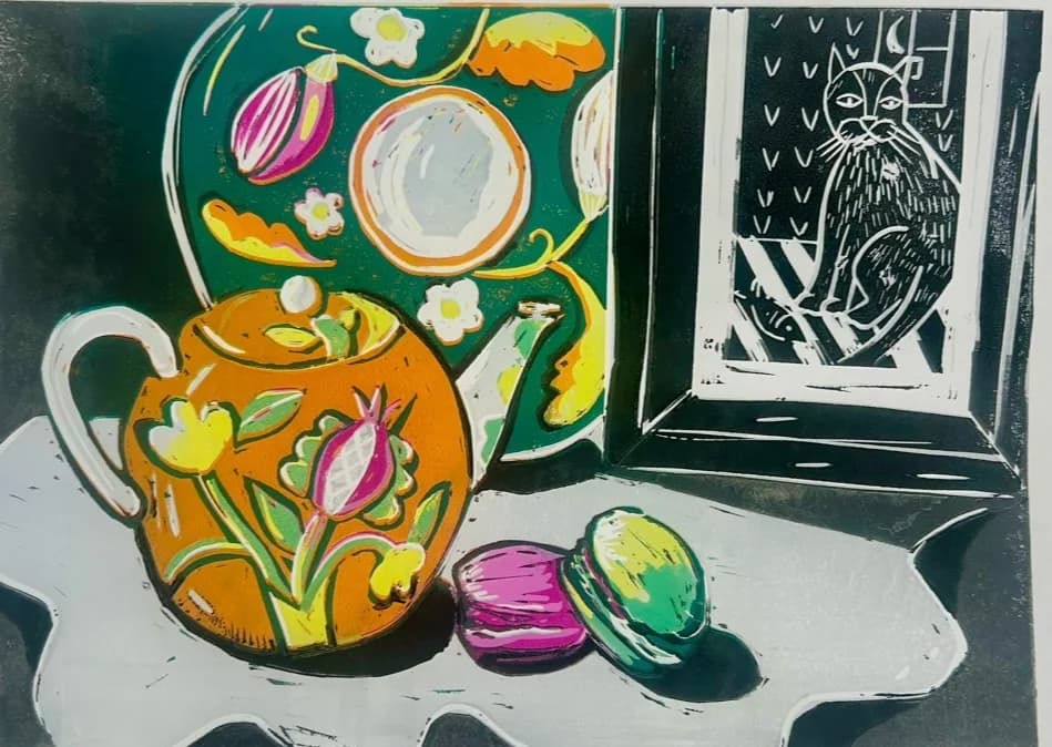 Vintage Teapot and Plate