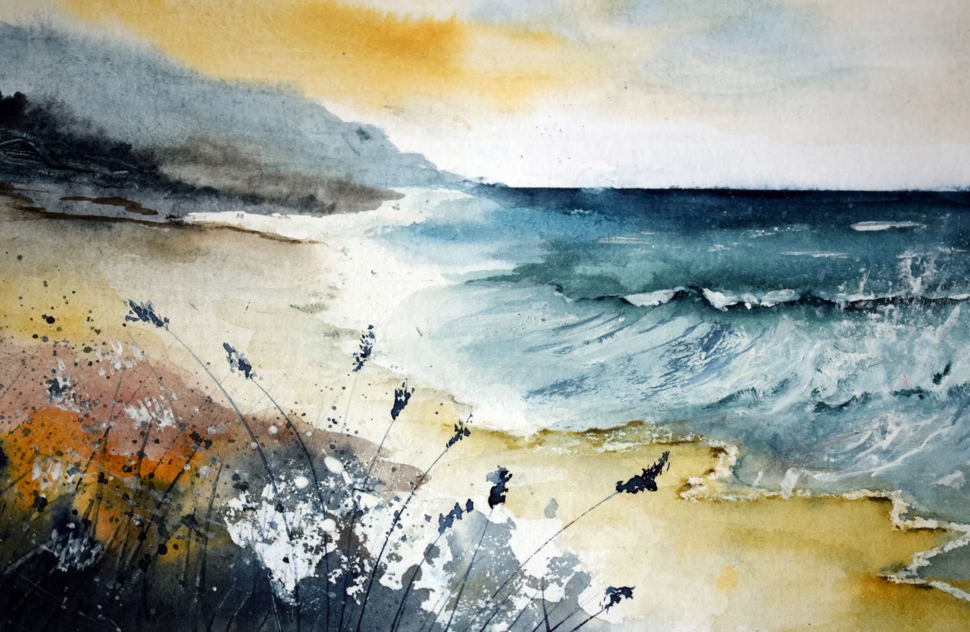 שעת ערביים בחוף גדור