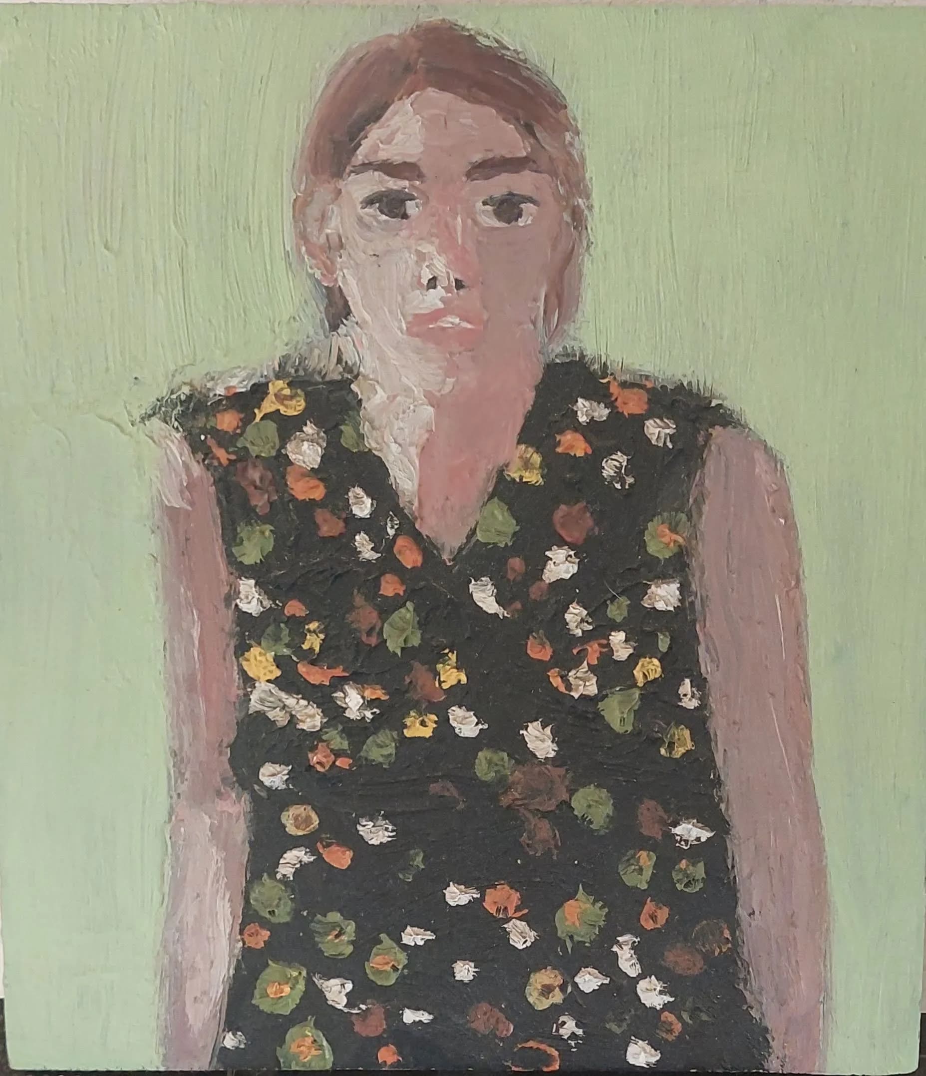 Portrait with flowers