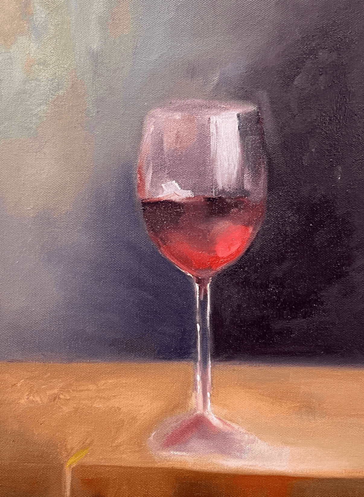 A glass of red wine