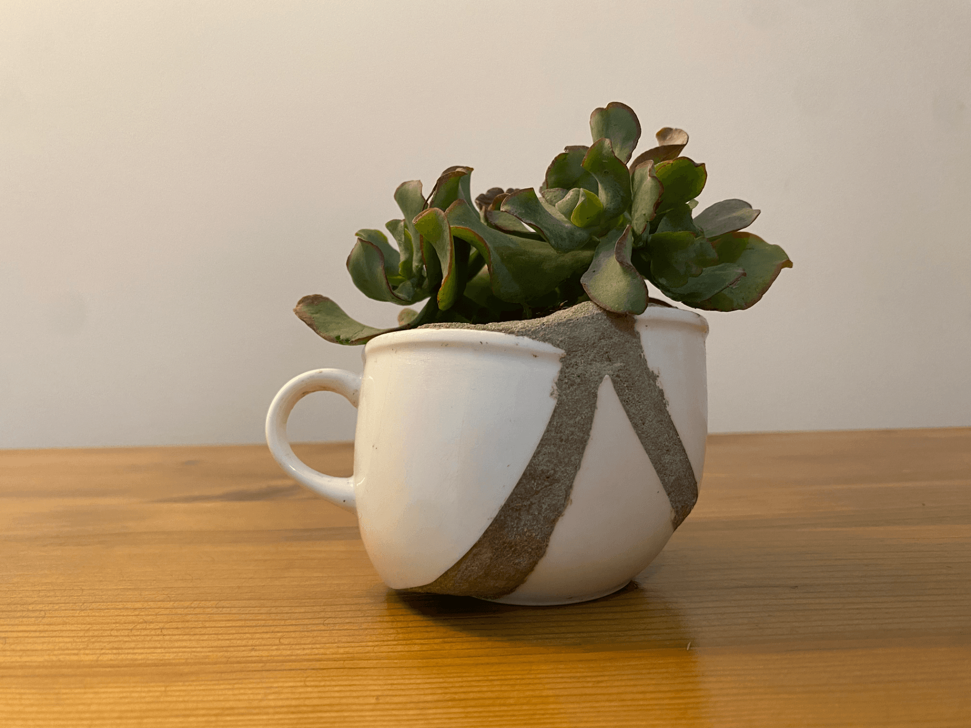 כוס תה שבורה בהשראה קינצוגי מטון (יפני)